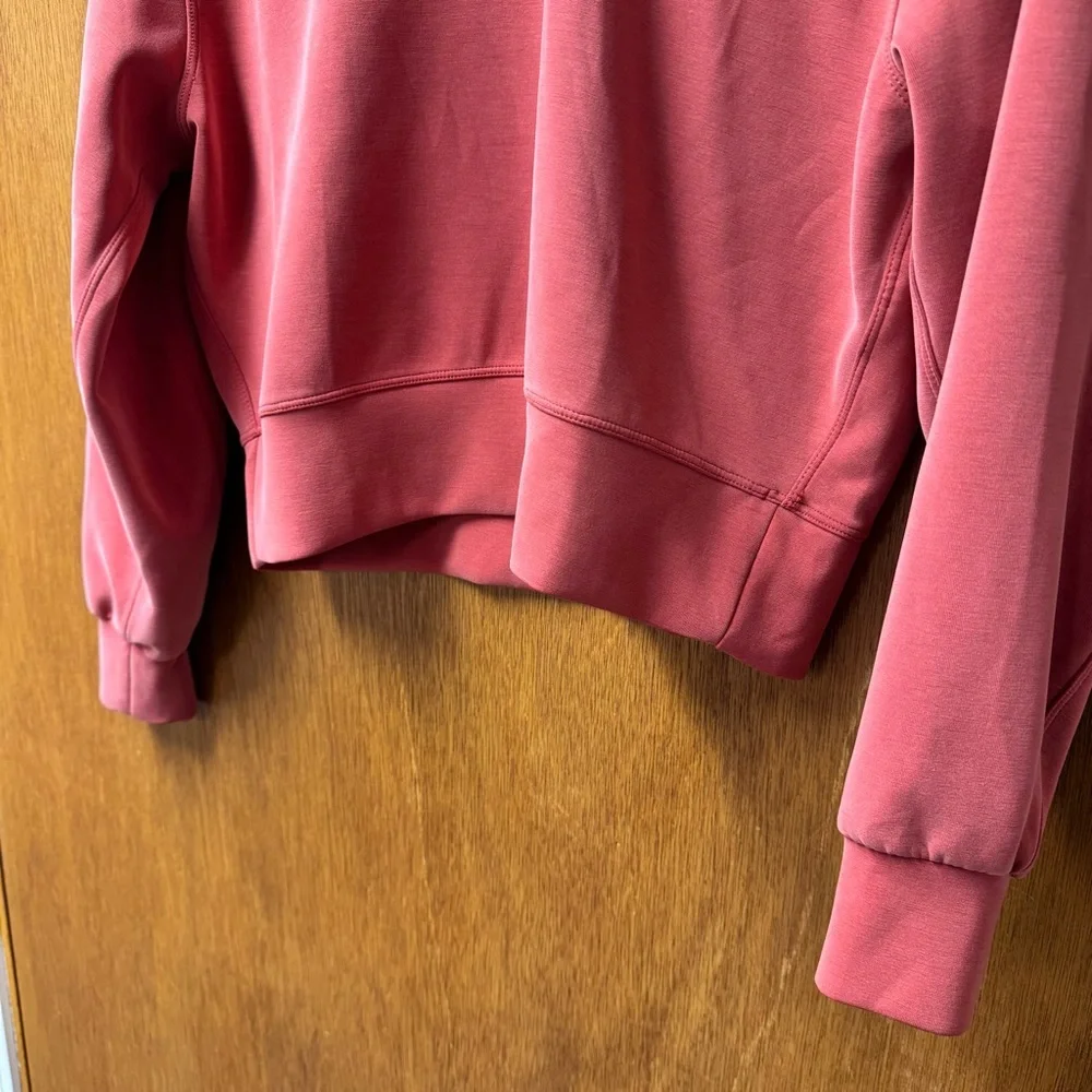 Lululemon Perfectly Oversized Cropped Crew Sweatshirt Softstreme Cayenne Red 0